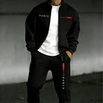 KZZ Two-piece set: printed zip-up jacket and sweatpants