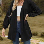 Solid Knit Soft Long Sleeve Open Front Lightweight Knit Cardigans