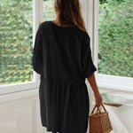 Nadorine Women's Casual Swimsuit Cover Up Blouses Button Down Beach Tunic Dress Bathing Suit Coverup