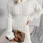 Nadorine Women's Casual Twist Woven Sweater Dress