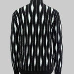 Long Sleeves Contrast Color High-Neck Sweater Tops