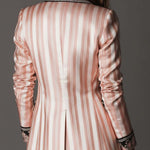 Bohemian Satin-Stripe Tailored Blazer