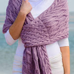 Fashionable women's knitted shawl scarf