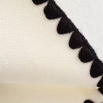 Nadorine Buttoned Crew Neck Loose Color Block Knitted Jacket