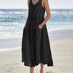 Sleeveless Long Dress Ladies Holiday Sundress