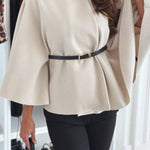 High-necked cape-style top