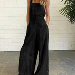 Wide Leg Bib Pants Rompers