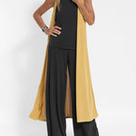 Elegant Solid Color Sleeveless Cardigan