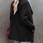 Nadorine Casual Fleece Fuzzy Coats Faux Shearling Shaggy Jacket
