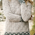 Woman Celtic Jacquard Aran Sweater