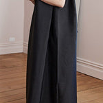 Loose Solid Color High Neck Maxi Dresses