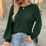 Nadorine Long Sleeve Backless Hollow Knit Sweater for Women Casual Work Office Loose Fit 2026 | Under