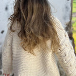 Fashion Knit Solid Color V-neck Long-sleeved Cardigan