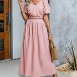 Two Piece Outfits Casual Lounge Sets Ruffle Sleeve Crop Tops and Long Skirts Suits