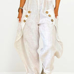 Solid Mid Rise Vintage Harem Pants