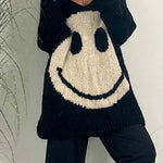 Confidence Is Everything Knit Smiley Face Long Sleeved Sweater