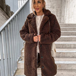 Plush Faux Fur Coat Jacket