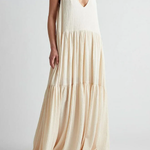 Elegant Resort Deep V-Neckline Strappy Maxi Dress