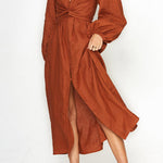 FRONT BUTTONS MULTI-WAY WRAP DRESS