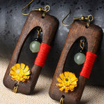 Original Geometry Split-Joint Wooden Earrings Accessories