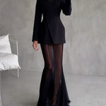 Fashion Jacket & Perspective Skirt Two-Piece Set