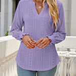 Nadorine Long Sleeve T-Shirt Solid O Neck Elastic Tops for Women Casual Work Office Loose Fit 2026 | Under $40