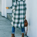 Plaid Flannel Long Shacket Jacket Coat