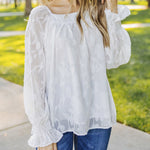 Nadorine Ruffle Sleeve Solid Color Pullover Square Neck Chiffon Top for Women Cute Summer Casual 2026 | Under $40