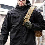 KZZ Men's Casual Hooded Hiking Jacket Warm Coat