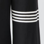 Sporty Retro Lace Striped Black Sleeveless Hooded Jumpsuit