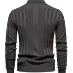 KZZ Men's Solid Turtleneck Sweater,Men's Knitwear for Daily Wear