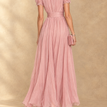 Elia | Gathered Waist Keyhole Maxi Dress