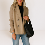 Martine™ - Elegant Jacket with Knitted Sleeves