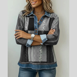 Meridell | Colorblock Print Sweatshirt