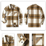 KZZ Fall Outfits Classic Menswear Flannel Shirts Casual