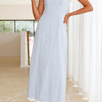 Bow Back Ric Rac Trim Maxi Cami Dress