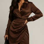 Bianca Morelli | Satin Wrap Mini Dress For Women
