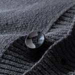 KZZ Men's Sweater: Simple, stylish, versatile, street-style button-up hooded cardigan with long sleeves.