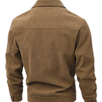 KZZ Men's Corduroy Jacket - Autumn/Winter Warm Collar Casual Coat