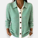 Nola – Striped Button Cardigan