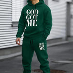 KZZ Casual hoodie and sweatpants set - fleece lining