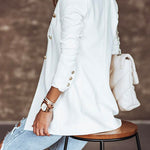 Margovil Lapel Double Breasted Open Front Blazer Jacket