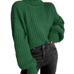 Rolled Neck Drop Shoulder Sweater