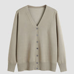 Long Sleeve Choker Top Lightweight Vee Cardigan Sweater