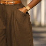 Loose Wide Leg Solid Color Split-Joint Pants Trousers