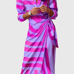Brianna | Elegant Wrap Dress with Print