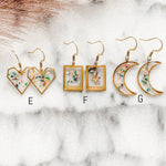 Resin Pressed Flower Earrings - French Retro Queen Anne's Lace