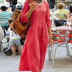 Loose Cotton Linen Beach Dresses