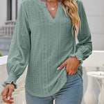 Nadorine Long Sleeve T-Shirt Solid O Neck Elastic Tops for Women Casual Work Office Loose Fit 2026 | Under $40