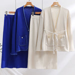 Knitted Two-piece Sets Loose Casual Skirt Suit